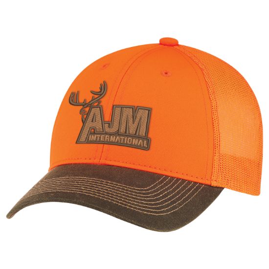 Picture of AJM - 8C648M - Weathered Polycotton / Polyester / Soft Polyester Mesh Cap