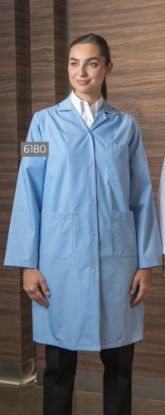 Picture of Premium Uniforms - 6180KC - Ladies Lab Coat with Knit Cuffs