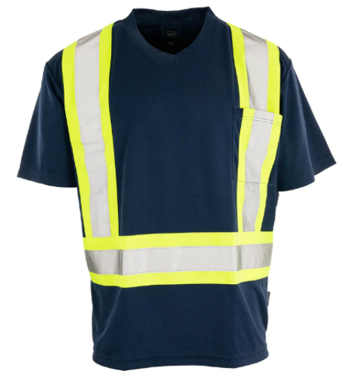 Picture of Forcefield - 022-BEPCSANV - Hi-Viz V-Neck Short Sleeve Safety T-Shirt