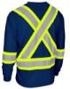 Picture of Forcefield - 022-CBECSANVLS - Hi-Viz Crew Neck Long Sleeve Safety T-Shirt with Chest Pocket