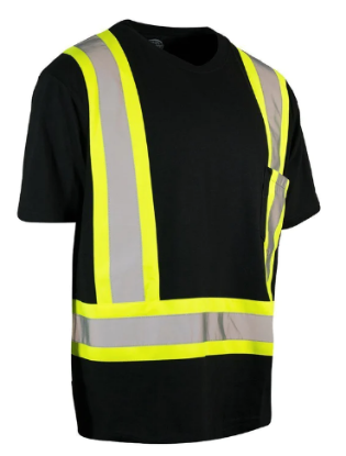 Picture of Forcefield - 022-TCCBEBK - Ultracool Polycotton Crew Neck Short Sleeve Safety T-Shirt with Chest Pocket