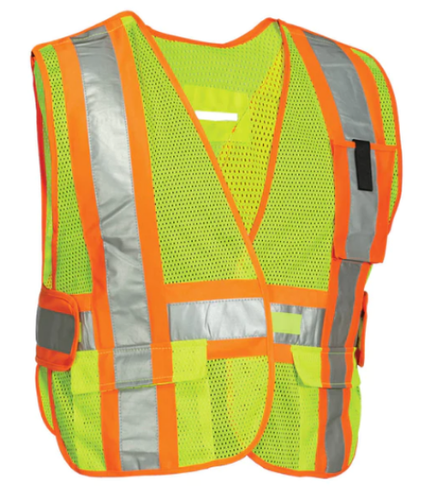 Picture of Forcefield - 022-TV4PKTA - 5-Point Tear Away Hi-Viz Mesh Traffic Safety Vest