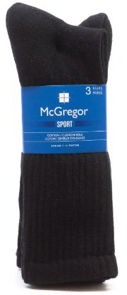 Picture of McGregor - 14743 - Cotton Sport Socks Black 3 Pack