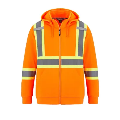 Picture of CX2 Hi-Vis - Infinity - Hi-Vis Full Zip Hooded Sweatshirt w/ Detachable Hood
