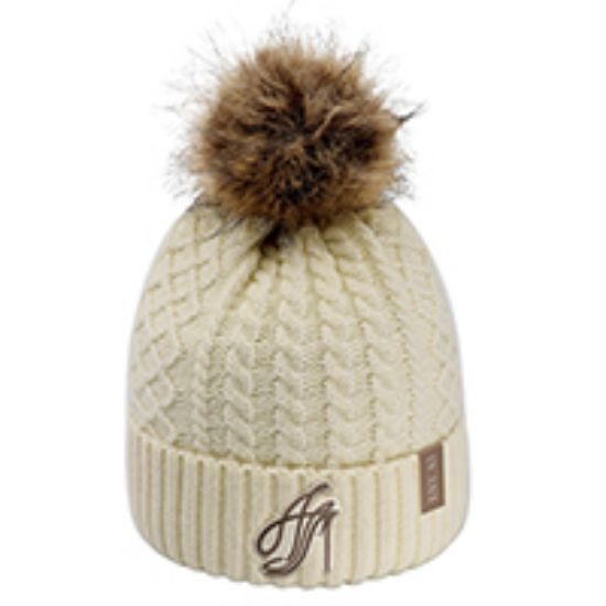 Picture of AJM - 1E140L - Acrylic Cuff Toque w/ Faux Fur Pom Pom