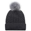Picture of AJM - 1E140L - Acrylic Cuff Toque w/ Faux Fur Pom Pom