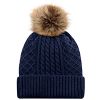 Picture of AJM - 1E140L - Acrylic Cuff Toque w/ Faux Fur Pom Pom