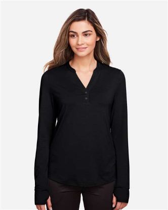 Picture of North End - Women's JAQ Stretch Performance V-Neck Snap Pullover