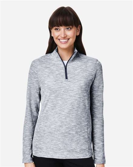 Picture of North End - Women's Eclipse Jacquard Quarter-Zip Pullover