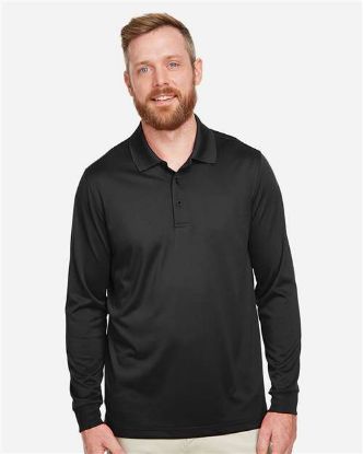 Picture of Harriton - Mens Advantage Snag Protection Plus IL Long Sleeve Polo