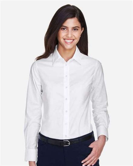 Picture of Harriton - Women's Long Sleeve Oxford Dress Shirt