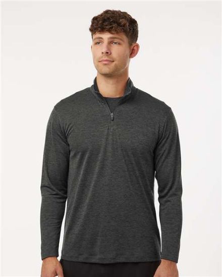 Picture of AllPro - Mens Pro-Lock Performance Mélange Quarter-Zip Pullover