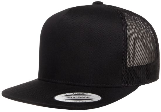Picture of Yupoong - YP Classics 5 Panel Flat Peak Snap Back Trucker Cap