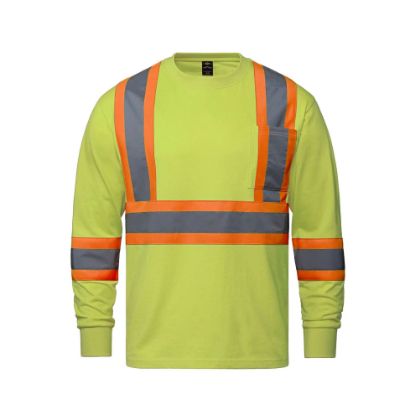 Picture of CX2 Workwear - Paramount - Cotton Long Sleeve Hi-Vis T-Shirt