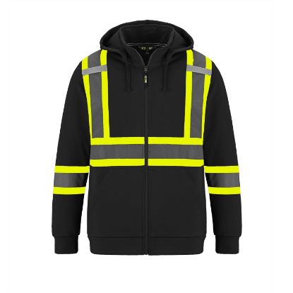 Picture of CX2 Hi-Vis - Infinity - Hi-Vis Full Zip Hooded Sweatshirt w/ Detachable Hood