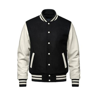 Picture of L6085Y - Varsity - YOUTH Melton and Leather Varsity Jacket