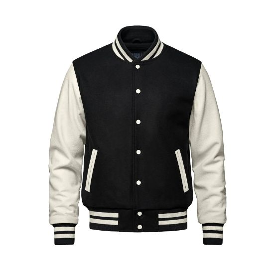 Picture of L6085Y - Varsity - YOUTH Melton and Leather Varsity Jacket