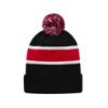 Picture of H08080 - Hat Trick - Striped Knit Cuff Toque with Pom-Pom