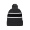 Picture of H08080 - Hat Trick - Striped Knit Cuff Toque with Pom-Pom
