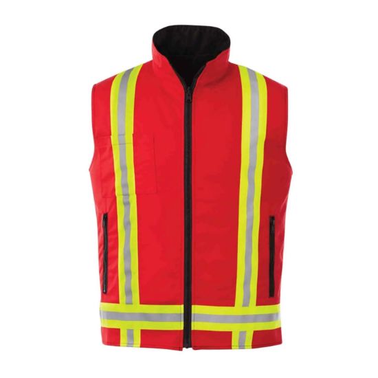 Picture of VT94 Custom Solid vest with zip front closure & two-toned 3M reflective tape