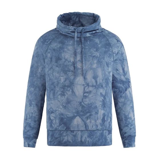 Picture of PO230 Custom Tie Dye French Terry Cowl Neck Pullover (men’s) - Available in Charcoal, Denim and Purple