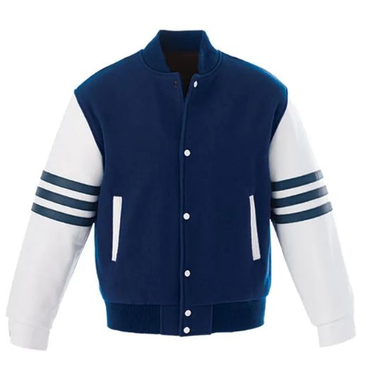 Picture of JK346KC - Custom Melton and Leather Varsity Jacket