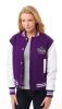 Picture of JK543 - Custom Ladies Melton and Leather Varsity Jacket