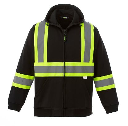 Picture of CX2 Workwear - Freedom - Hi-Viz Full Zip Polyester Fleece Hoodie