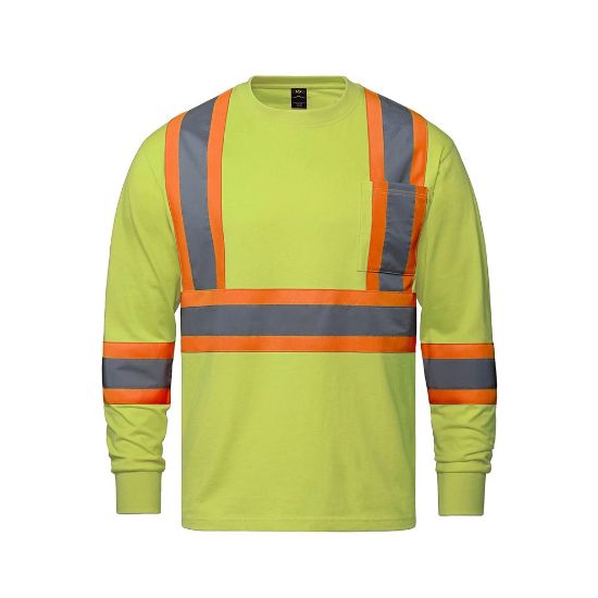 Picture of CX2 Workwear - Paramount - Cotton Long Sleeve Hi-Vis T-Shirt