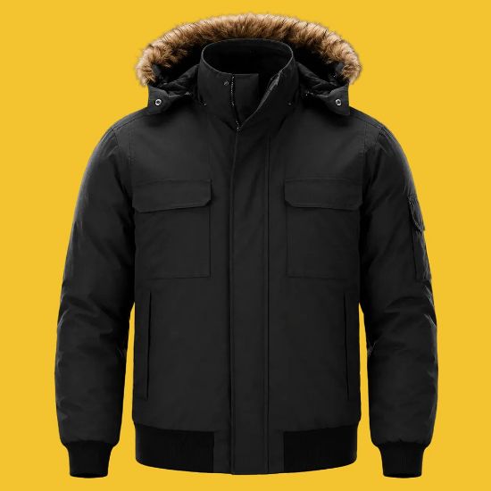 Picture of L06075 - Intense - DISCONTINUED - Men's Cold Weather Bomber Jacket w/ Detachable Hood