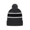 Picture of H08080 - Hat Trick - Striped Knit Cuff Toque with Pom-Pom