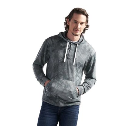 Picture of P0230 Custom Men's Tie-Dye French Terry Cowl Neck Pullover Hoodie