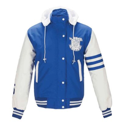 Picture of JK435 Custom Insulated jacket with detachable polyfleece hood, rib knit cuffs & waistband (ladies')