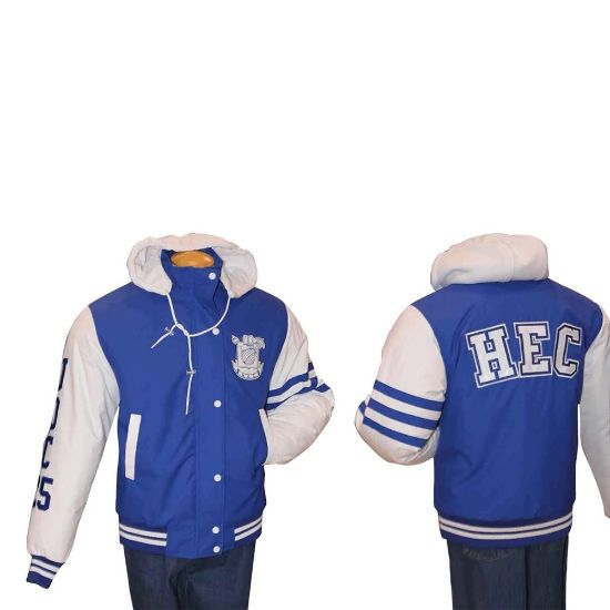 Picture of JK427 Custom Insulated jacket with detachable polyfleece hood, rib knit cuffs & waistband (men's)
