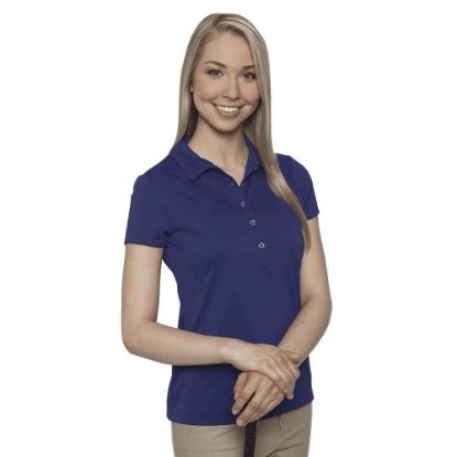 Picture of GS175 Custom Solid polo shirt with self collar & 5 button placket (ladies')