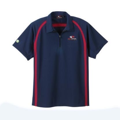 Picture of GS151 Custom Two-toned polo shirt with self collar & 1/4 zip placket