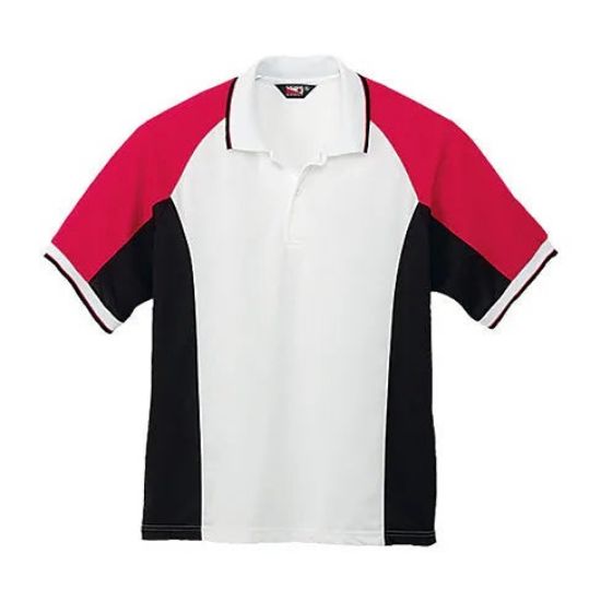 Picture of GS116 Custom Three-toned polo shirt with knit collar & knit cuffs