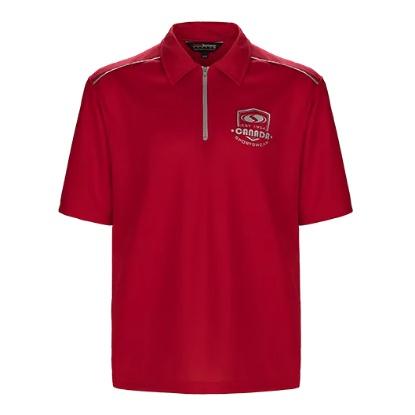 Picture of GS322 Custom Polo shirt with 1/4 zip placket, reflective piping detail & self collar
