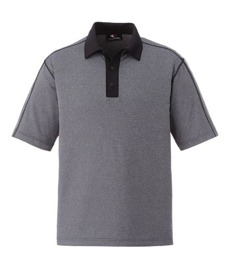 Picture of GS283 Custom Polo shirt with snap closure, contrast flat lock stitching detail & self collar