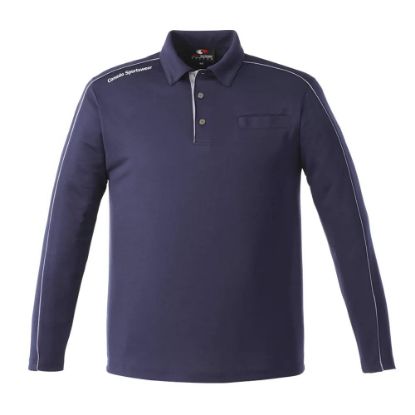 Picture of GS250 Custom Long sleeve polo shirt with piping detail & self collar
