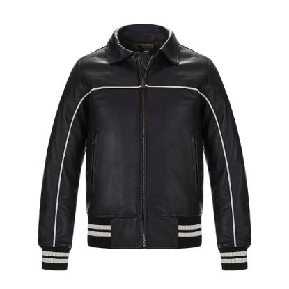 Picture of JK688 Custom Premium cowhide leather jacket with piping