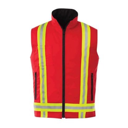 Picture of VT94 Custom Solid vest with zip front closure & two-toned 3M reflective tape