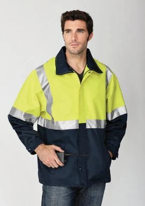 Picture of JK103R Custom Two-toned jacket with reflective tape & nylon lining