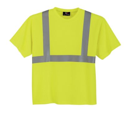 Picture of TS126R Custom Hi-vis crew neck pullover short sleeve t-shirt with 3M reflective tape