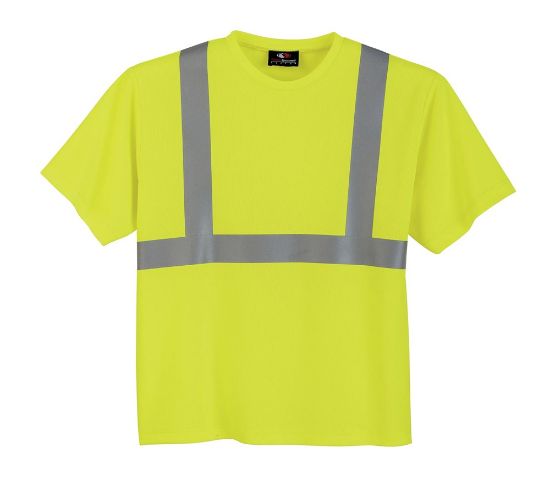 Picture of TS126R Custom Hi-vis crew neck pullover short sleeve t-shirt with 3M reflective tape