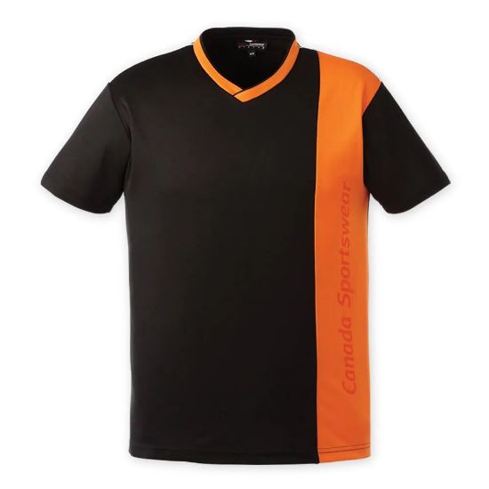 Picture of TS144 Custom Two-toned v-neck t-shirt with side panel