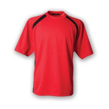 Picture of TS122 Custom Two-toned crew neck pullover short sleeve t-shirt with raglan sleeve & shoulder inserts