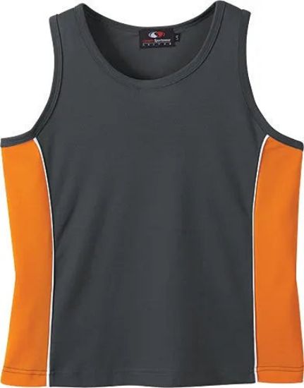 Picture of TK22 Custom Two-toned tank top with piping detail
