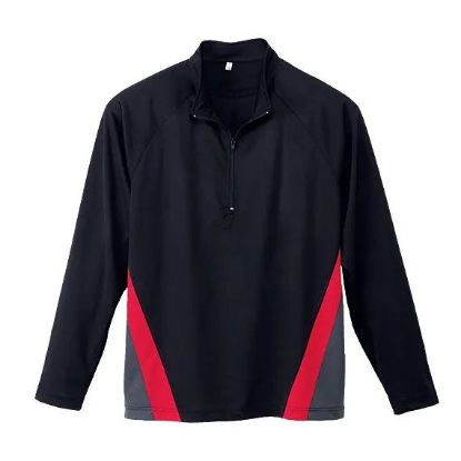 Picture of ST82 Custom Three-toned 1/4 zip long sleeve shirt with side inserts