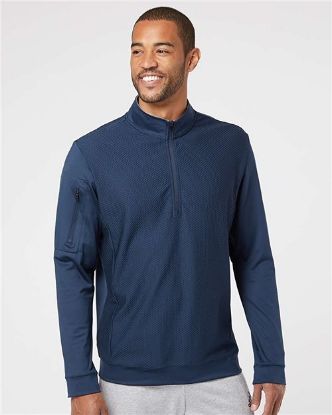 Picture of A295 - Men's Textured Quarter-Zip Pullover